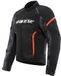 DAINESE Air Frame 3 Tex jas, zomermotorjas van stof met winddichte voering, heren, zwart/zwart/rood-fluo, 58