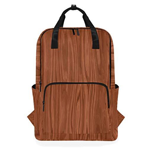 MONTOJ Travel Rugzak Rood Hout Textuur Patroon School Rugzak