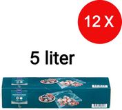 METRO Professional Professionele diepvrieszakjes met zipsluiting - 120 (12x10) diepvrieszakken 5 liter - 27,5 x 40cm - Vershoudzakjes voor in de vriezer - Lekvrij - Boterhamzakjes - Ziplock zakjes - Hersluitbare zakjes