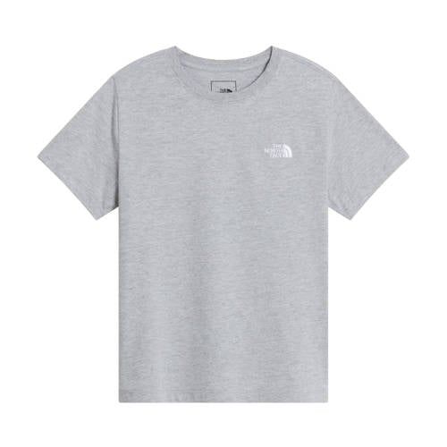 The North Face T-shirt - grijs Jongens/Meisjes Katoen Ronde hals Logo - maat 176/188
