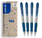 PILOT - Set van 4 Super Grip G RT balpennen - Blauw - Medium punt