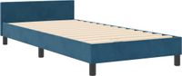 vidaXL Boxspringbed met hoofdeinde, donkerblauw, 100 x 200 cm, fluweel