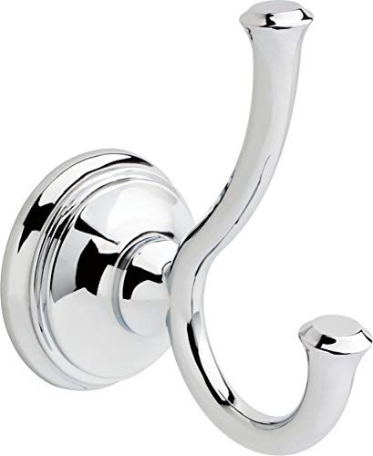 DELTA FAUCET 79735 Cassidy Double Robe Hook, Polished Chrome, 9.9 x 6.3 x 9.9 cm