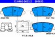 ATE Set plaquettes de frein arrière 13.0460-5633.2