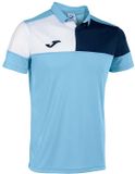 Joma Crew V Korte Mouw Poloshirt Blauw 4-5 Years Jongen