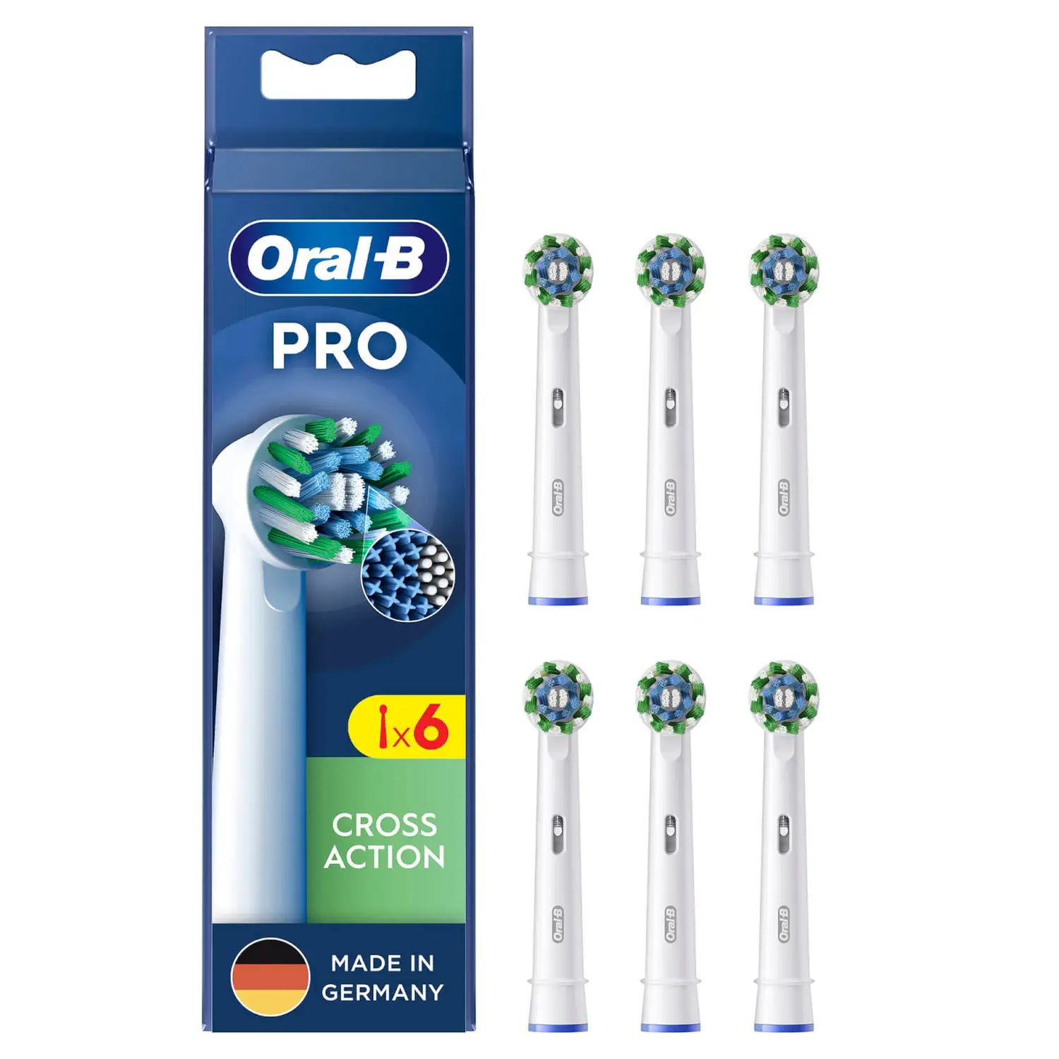 Oral-B CrossAction Opzetborstels - 6 stuks - Wit