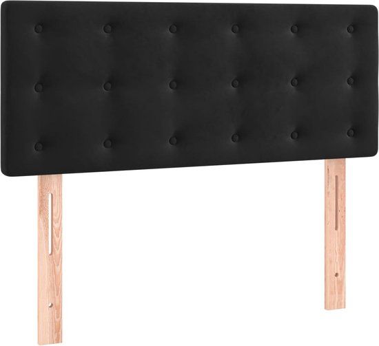 vidaXL Hoofdbord 100x5x78/88 cm fluweel zwart
