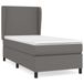 vidaXL Lit boxspring avec matelas, gris, 200x200 cm, similicuir