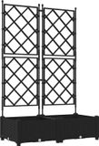 vidaXL Plantenbak - Zwart - 80 x 40 x 125,5 cm
