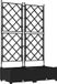 vidaXL Plantenbak - Zwart - 80 x 40 x 125,5 cm