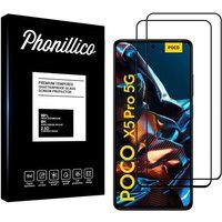 Phonillico® Gehard glas voor Xiaomi Poco X5 PRO 5G [Pack 2] Glasfolie Screenprotector