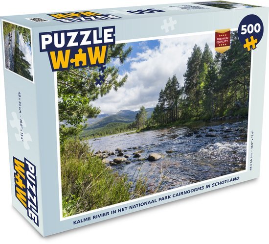 MuchoWow Puzzel Kalme rivier in het Nationaal park Cairngorms in Schotland - Legpuzzel - Puzzel 500 stukjes