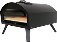 Red Deco Vulcano Roestvrijstalen Buiten Gas Pizzaoven met Schop En Enkele Pizzasteen Grijs