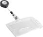 Durable 801219 Kaarthouder GESLOTEN met afrolmechanisme voor 1 kaart 87 x 54 mm, 10 stuks, transparant