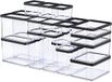 Rotho LOFT - set premium bewaarbussen 24-delig - luchtdicht - vaatwasmachinebestendig - zwart