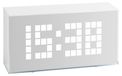 Réveil numérique avec chiffres LED, blanc, avec pile de secours