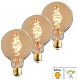 Lybardo E27 LED Lamp - 3-pack - Dimmable - 3.5W - 2100K - Amber Glass
