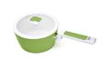 Moneta Valuta Pantone Greenery steelpan 1 handvat met deksel, aluminium, wit