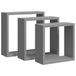 vidaXL Wandplanken in kubusvorm, 3 stuks, grijs, MDF