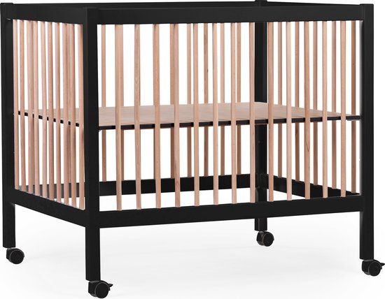 Childhome Park 97 Box - Black/Natural - Adjustable Height - Wooden