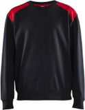Blåkläder Sweatshirt bi-colour 3580-1158 - Zwart/Rood - XXXL
