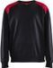 Blåkläder Sweatshirt bi-colour 3580-1158 - Zwart/Rood - XXXL