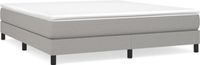 vidaXL Boxspring bed stof lichtgrijs 160x200 cm