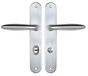 Bricard 984056 Set zamak handgrepen op schetsplaat voor badkamerdeur, toilet (vergrendeling), zilver