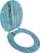 vidaXL Abattant de toilette MDF Design en bois Bleu