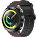 Strap-it Bracelet de montre connectée en silicone - Convient pour Samsung Gear Sport - Noir/Rouge