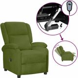 vidaXL Fauteuil elektrisch verstelbaar fluweel lichtgroen
