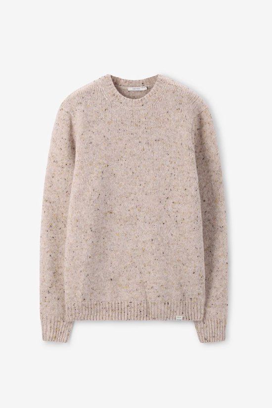 Sissy-Boy Beige trui met lange mouwen en ronde hals van wol