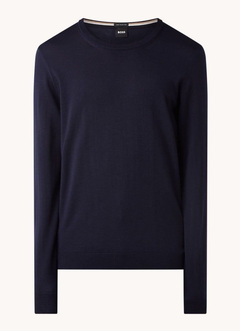 HUGO BOSS Leno-P Fine Knit Wool Pullover