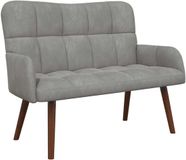 vidaXL 2-Zits Sofa Lichtgrijs 115 x 61 x 87 cm fluweel