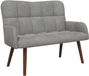 vidaXL 2-Zits Sofa Lichtgrijs 115 x 61 x 87 cm fluweel