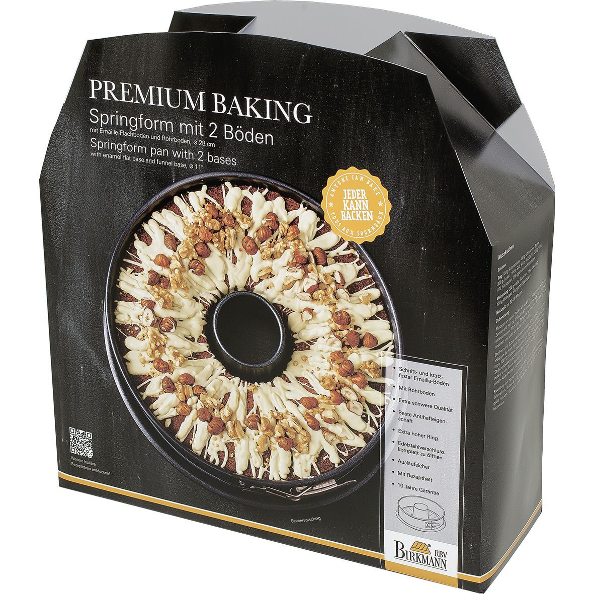 Birkmann 882041 Bakvorm - Rond - 28cm - Zwart