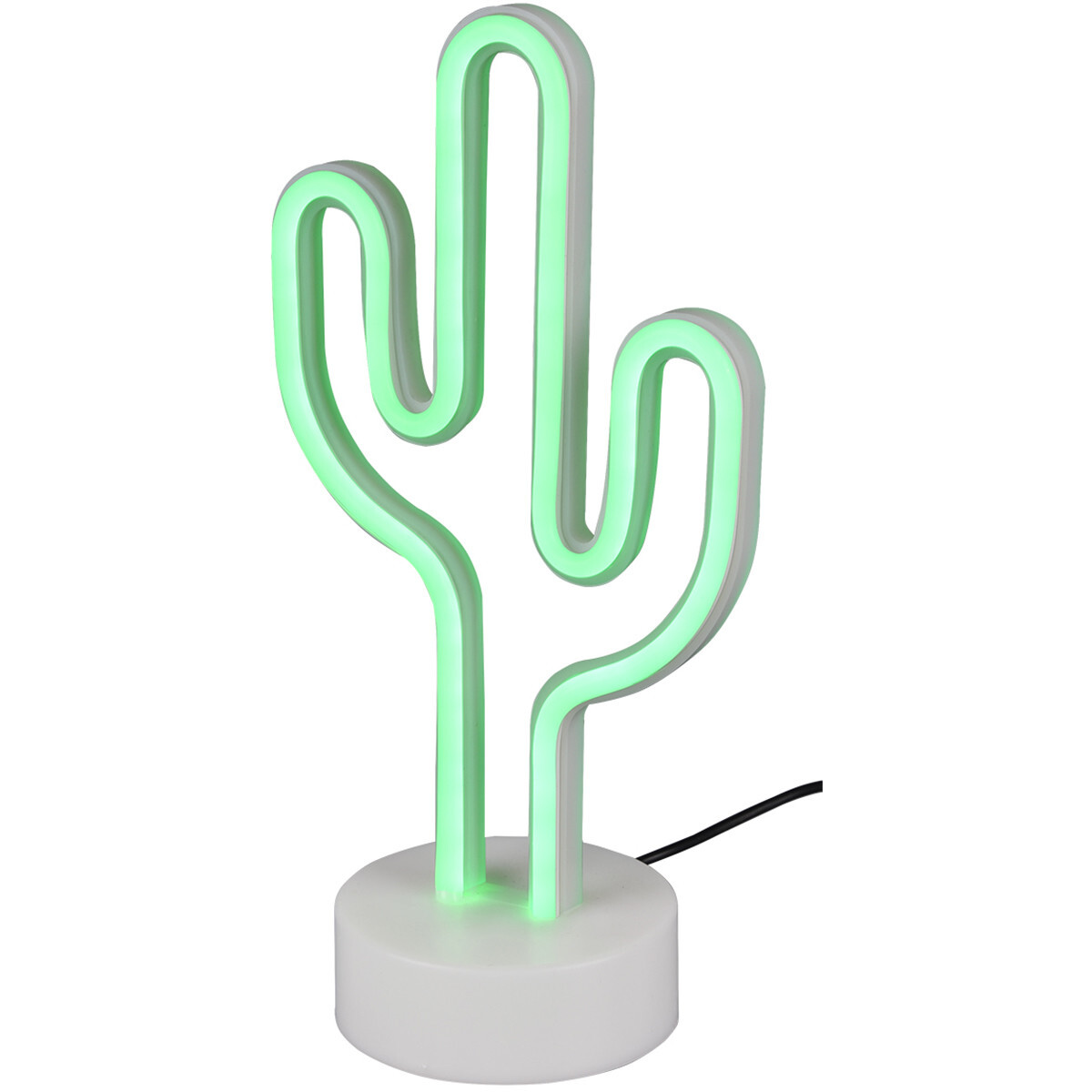 BES LED LED Tafellamp - Trion Cactus - 1W - USB - Rond - Mat Wit - Kunststof