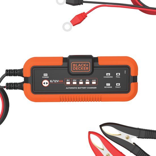 Black & Decker Acculader 6/12V 4A - Geschikt voor Boot, Auto, Motor & Bromfiets