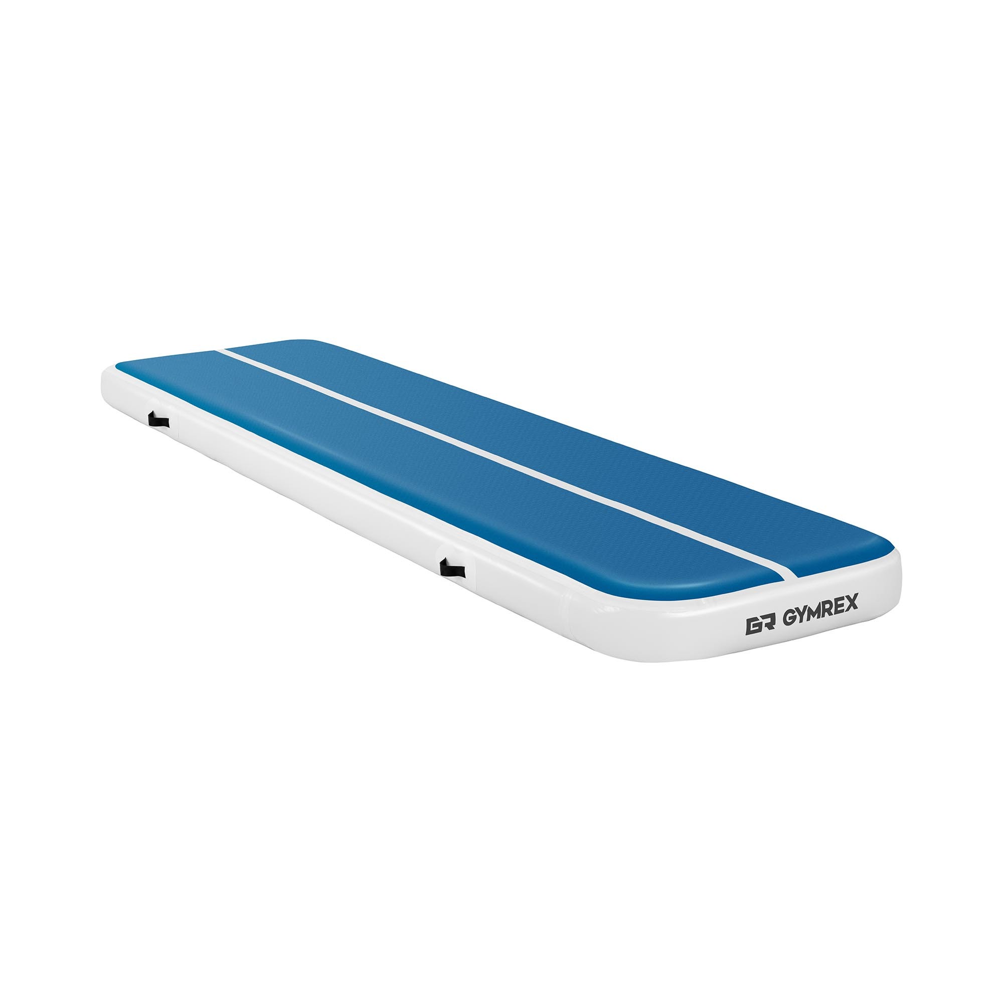 Gymrex Opblaasbare Gymmat - 400 x 100 x 20 cm - 200 kg - blauw / wit
