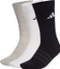 Adidas Essentials Sokken 3-Pack KC9624 Maat 49-51 Grijs Textiel Katoen Polyester Elastaan Unisex Volwassenen