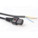 ACT Netsnoer C13 IEC Lock - open einde zwart 2 m