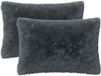 vidaXL - Kussensloop - 2 stuks - HEERLEN - Antracietkleurig - 50 x 80 cm - PV Fleece
