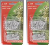 Merkloos / Sans marque Koopman International Kerstbalhaakjes - 300 stuks - Zilver - Kerstboom decoratie - Kerst versiering materiaal