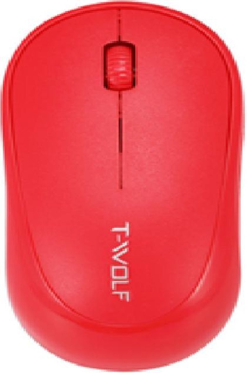 T-Wolf Q18 Wireless Mouse | 2.4 Ghz draadloos | 1600 DPI | Rood