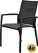 AVH-Collectie Set van 4 Malaga stapelbare tuinstoelen antraciet aluminium textileen