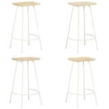 VidaXL Tabourets de bar, 4 pièces, bois de manguier massif
