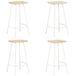 VidaXL Tabourets de bar, 4 pièces, bois de manguier massif