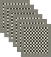 DDDDD Barbeque Theedoeken Set van 6 - Zwart - 65x65cm - Katoen