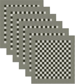 DDDDD Barbeque Theedoeken Set van 6 - Zwart - 65x65cm - Katoen