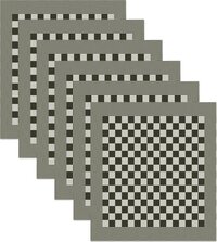 DDDDD Barbeque Theedoeken Set van 6 - Zwart - 65x65cm - Katoen